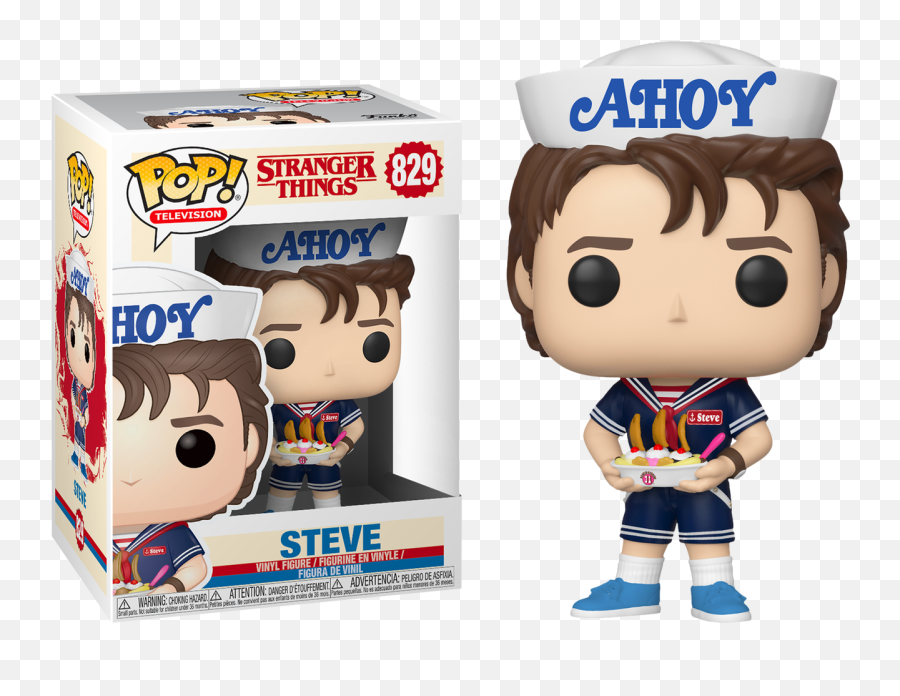 Stranger Things Scoops Ahoy Steve - Baskin Robbins Steve Funko Emoji,Emoji Movie Steven Poster