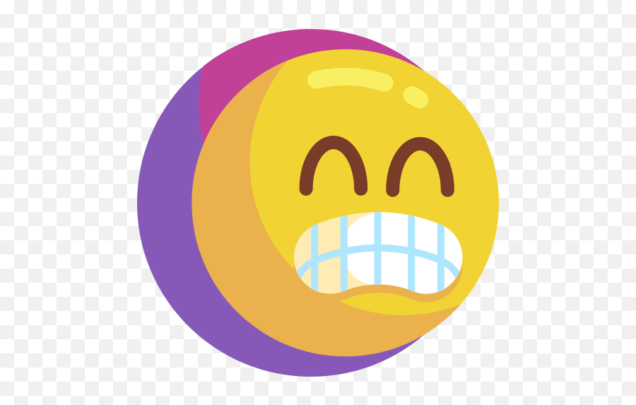 Grimacing - Free Smileys Icons Wide Grin Emoji,Facepalm Emoticon Small