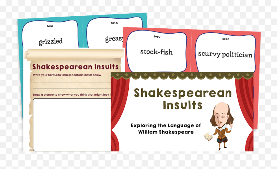 Ks2 Shakespeare U2013 U0027amazing Insultsu0027 English Language - Shaspeare Worksheet Emoji,Synonyms For Emotions Worksheet