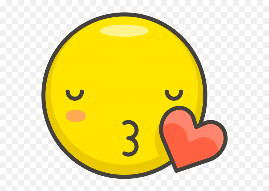 Download Hd Kissing Face With Closed Eyes And Heart Emoji - New Brighton Primary School,Yellow Heart Emoji