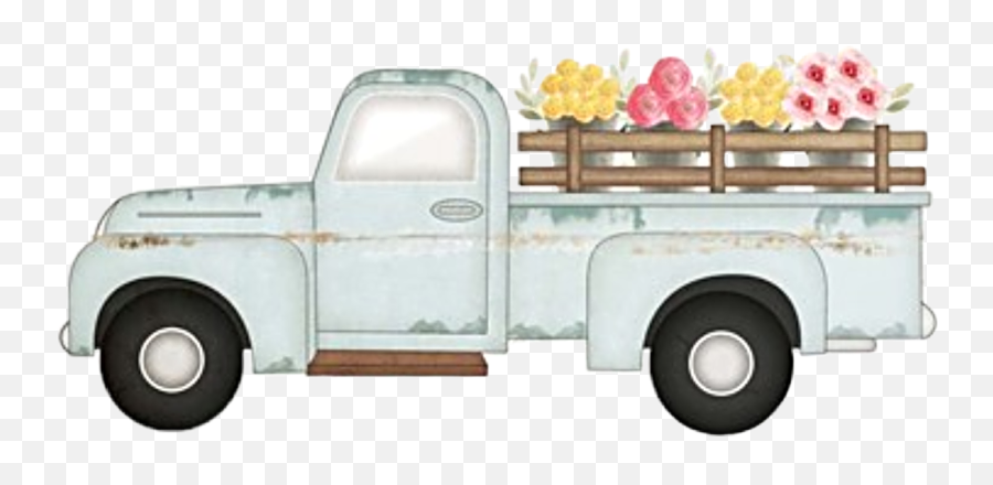 Flowers Truck Christmastruck Sticker - Commercial Vehicle Emoji,Chevy Emoji Commercial