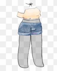 Crop Tops Sticker - Calças Do Gacha Life Emoji,Crop Tops Emoji