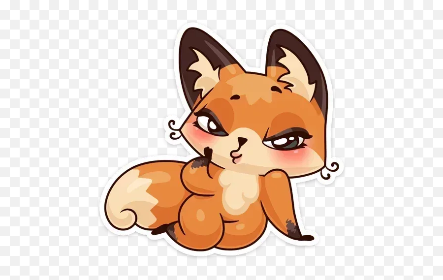 Luna The Fox Sticker Pack - Stickers Cloud Emoji,Cuteorange Kitty Emoticons