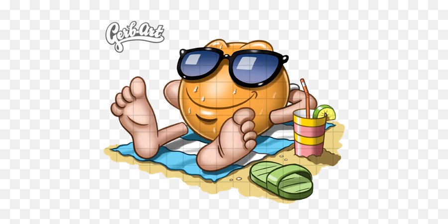 Smiley - Sunbathing Sunbathing Smiley 500x400 Png Emoji,Sunbathe Emoji