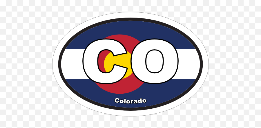 Colorado Co State Flag Oval Sticker Emoji,Missouri Flag Emoji