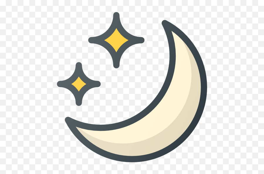 Night - Free Weather Icons Emoji,Moon And Stars Emoji