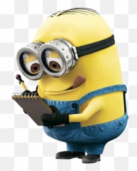 Minion Writing Notes Transparent Stick - Minion Writing Emoji,Minion Emoji