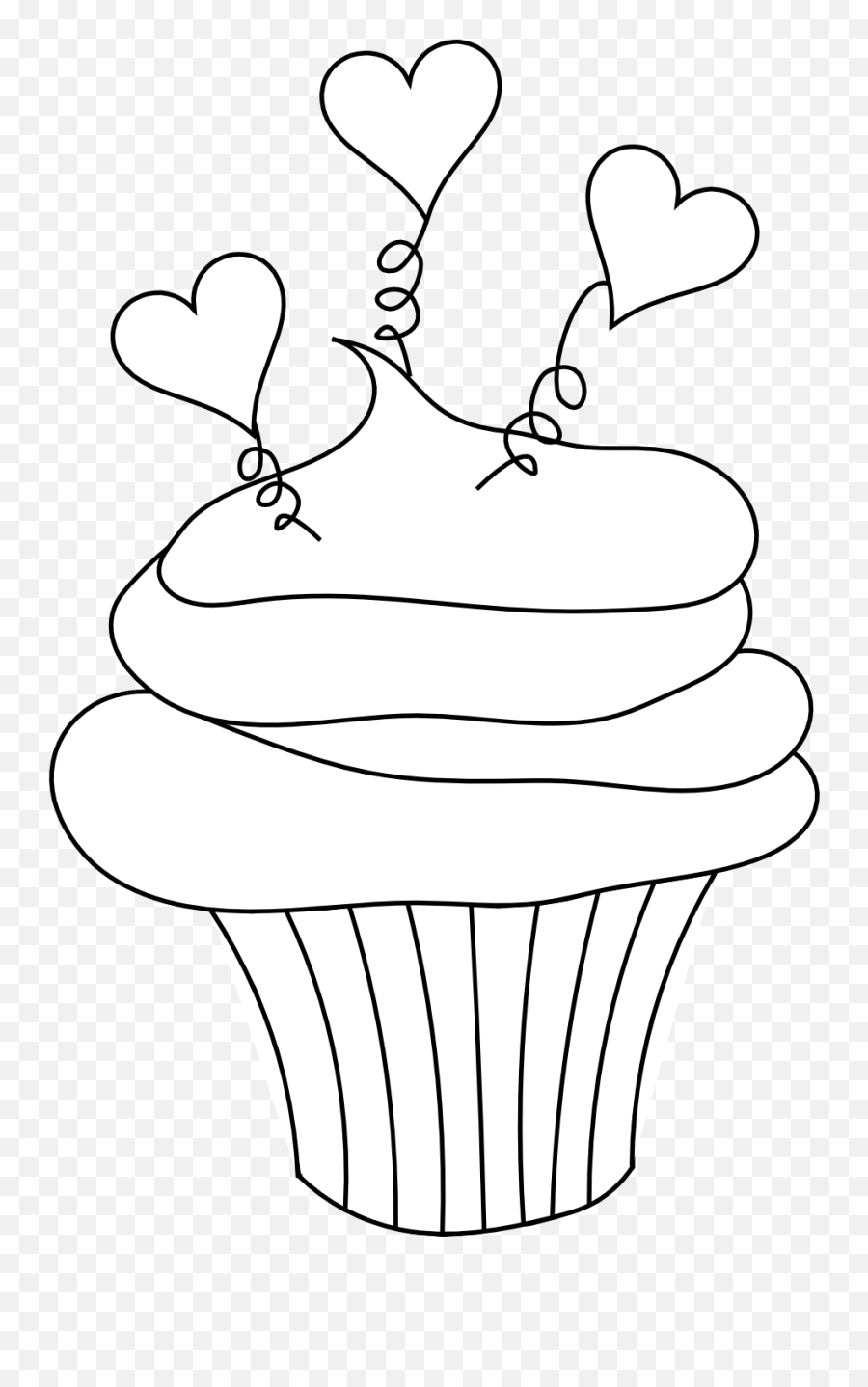 Free Black And White Muffin Download - Outline Free Cupcake Clipart Emoji,Stud Muffin Emoji