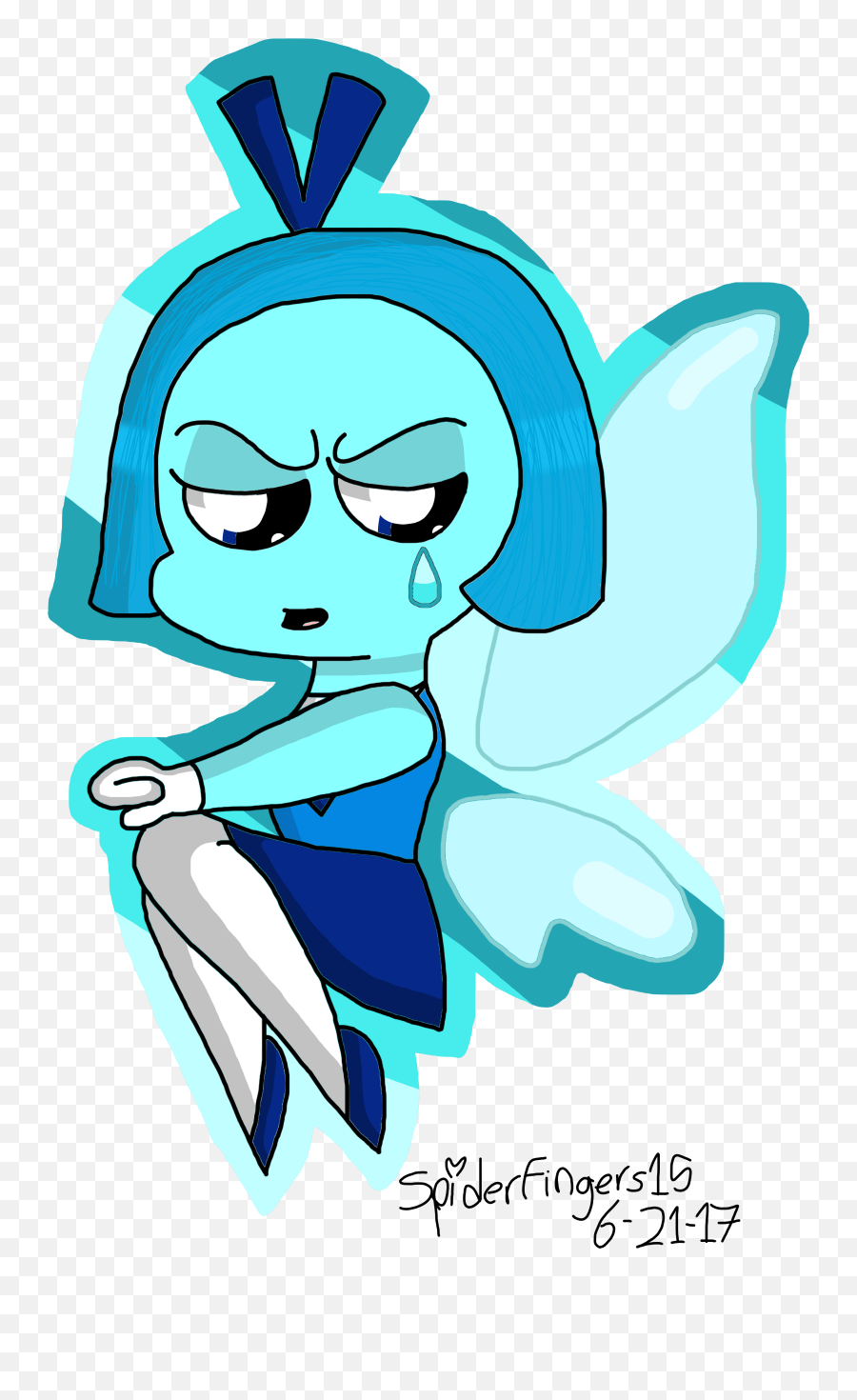 Emoji Gem Is Savage Spiderfingerz - Fairy,Aquamarine Emoji