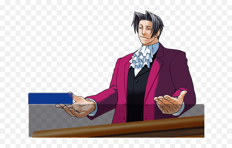 Ace Attorney - Ace Attorney Edgeworth Poses Emoji,Phoenix Wright Text Emoticons