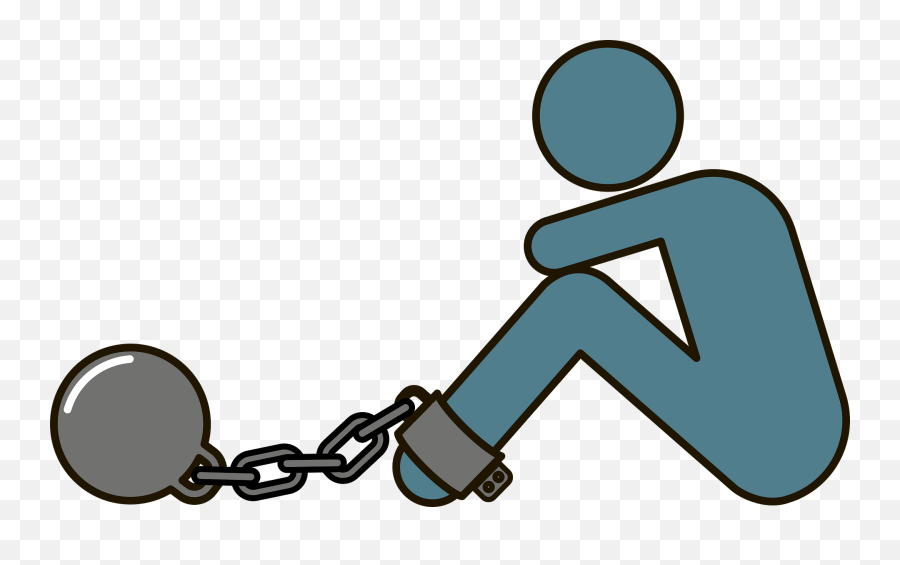 Slave Person Clipart - Prisoner Ball Emoji,Ball And Chain Emoji