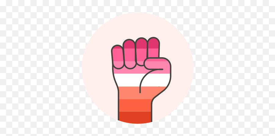 Fist Flag Hand Lesbian Free Icon Of - Lesbian Hand Flag Emoji,Facebook Emoticons Rock Fist