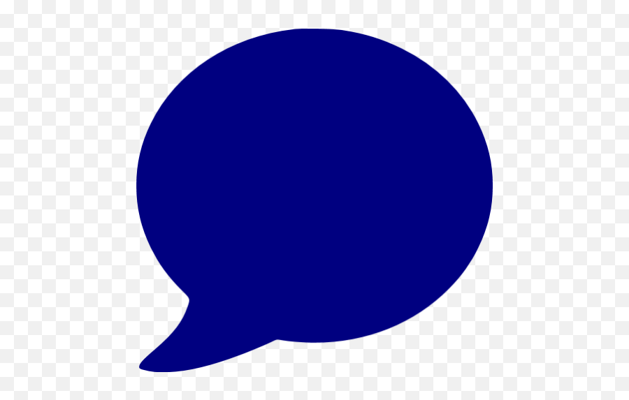 Navy Blue Speech Bubble Icon - Free Navy Blue Speech Bubble Dot Emoji,Double Speech Bubble Emoticon