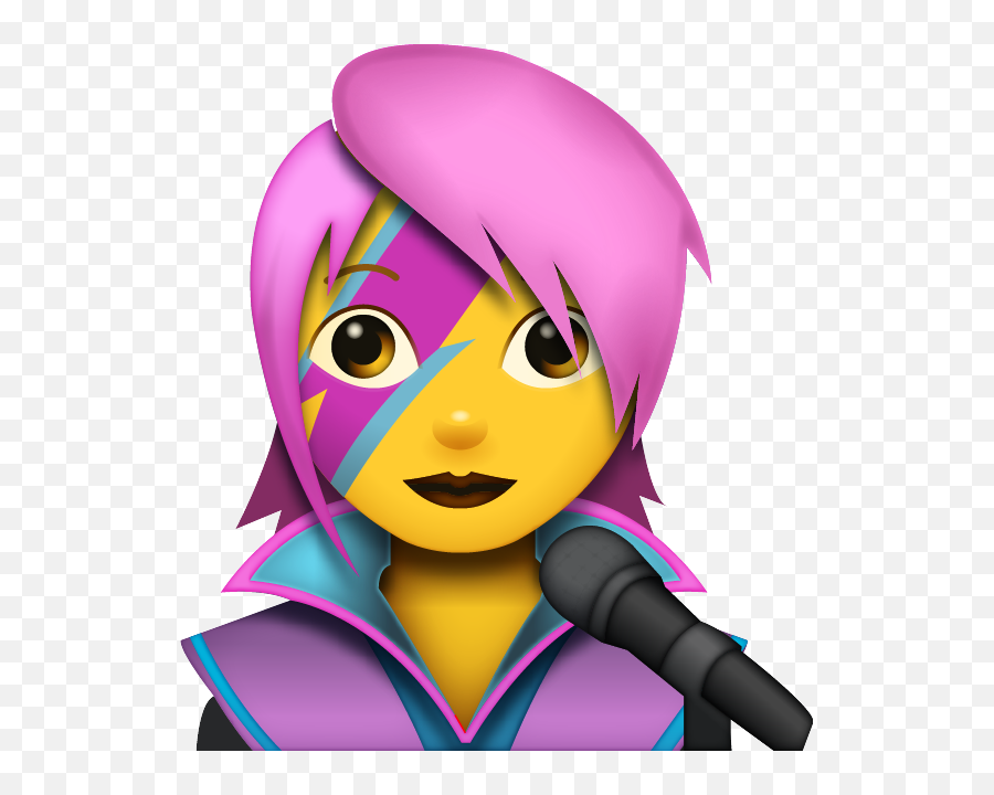 Girl Singer Emoji - Woman Singer Emoji,Woman Emoji