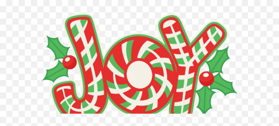Joy Lettering Cliparts - Joy Christmas Png Transparent Png Candy Cane Joy Clipart Emoji,Xmas Candy Cane Emojis