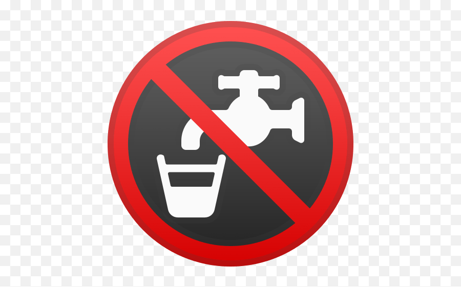 Non - Drinking Water Sign Non Potable Water Emoji,No Water Emoticon