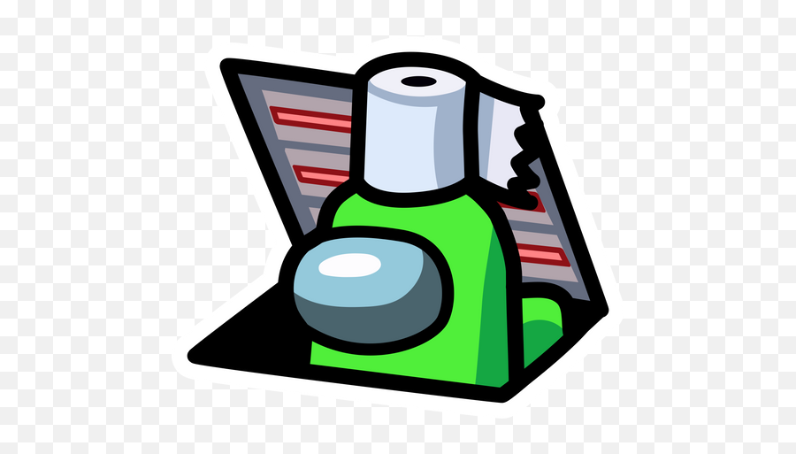 Among Us Toilet Paper Hat Vent Sticker In 2020 Paper Hat - Among Us Character With Toilet Paper Hat Emoji,Toilet Paper Emoji