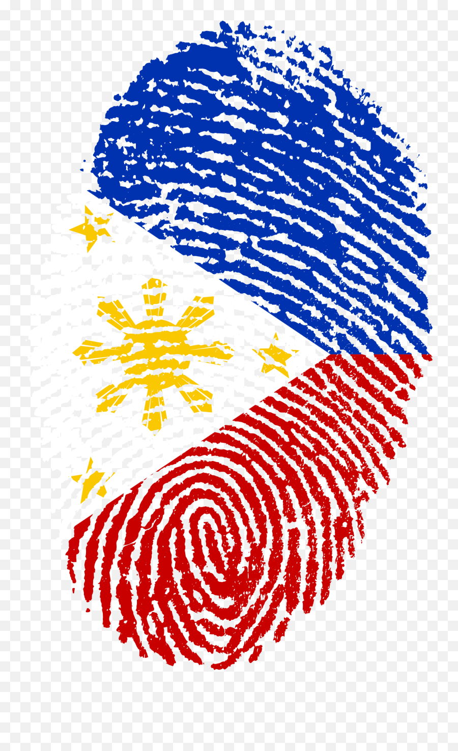 Fingerprint Of Philippines Flag Clipart Free Image Download - Philippine Flag Fingerprint Emoji,Emojis Arts And Crafts To Print