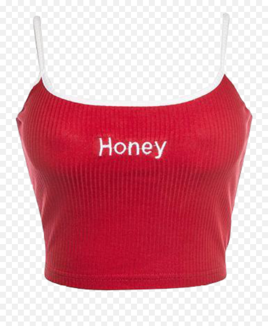 Croptop Sticker - Red Honey Crop Top Emoji,Crop Tops Emoji