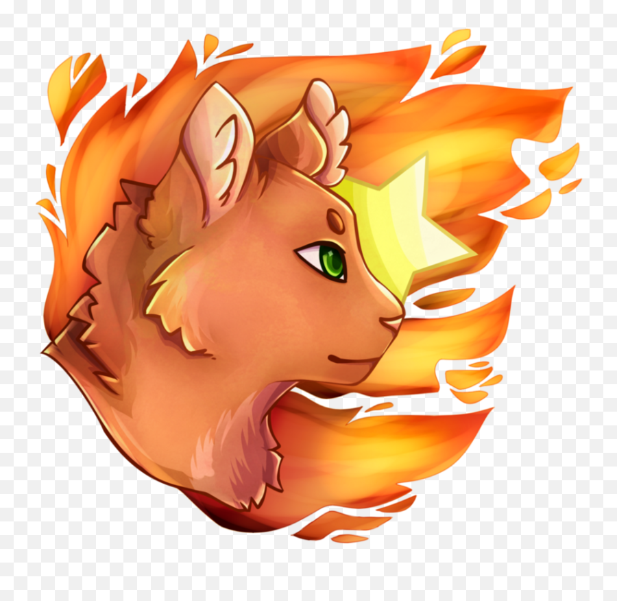 Transparent Fire Star - Easy Warrior Cat Drawing Emoji,707 Emoji
