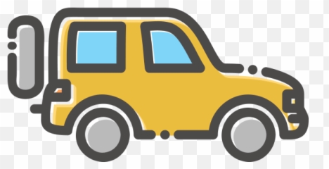 4x4 - Jeep Wrangler Clipart Full Size Clipart 4487378 Yellow Jeep Clipart Emoji,Jeep Emoji
