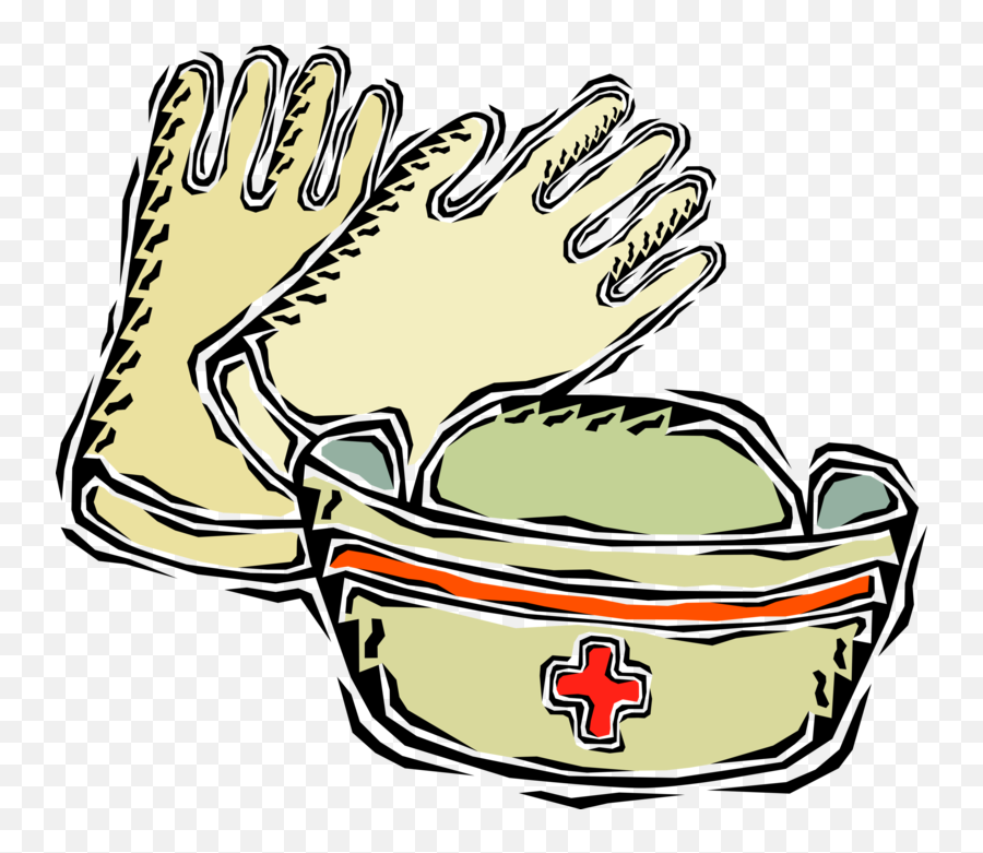Medical Rubber Gloves And Nurse S Hat Clipart - Full Size Gloves Nurse Clipart Emoji,Jester Hat Emoji