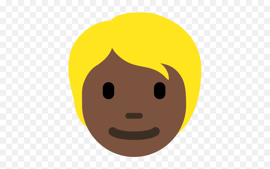 Person Dark Skin Tone Blond Hair Emoji,Cold Emoji