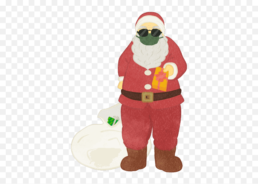 Santa Claus Handing Out Presents - Cute2u A Free Cute Emoji,Ninja Mask Emoji