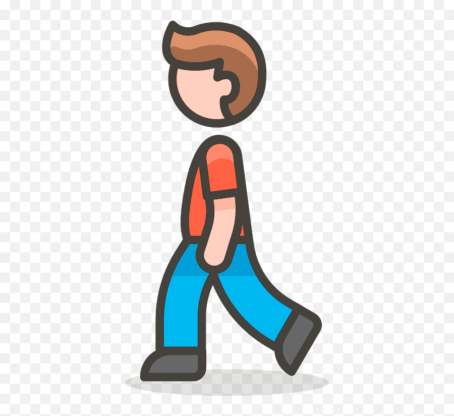 Man Walking Emoji Clipart - Walking Emoji,Stickman Emojis