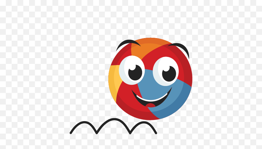 Happy Beach Ball Svg Scrapbook Cut File - Happy Bouncy Ball Clipart Emoji,Emoticon Scrapbook