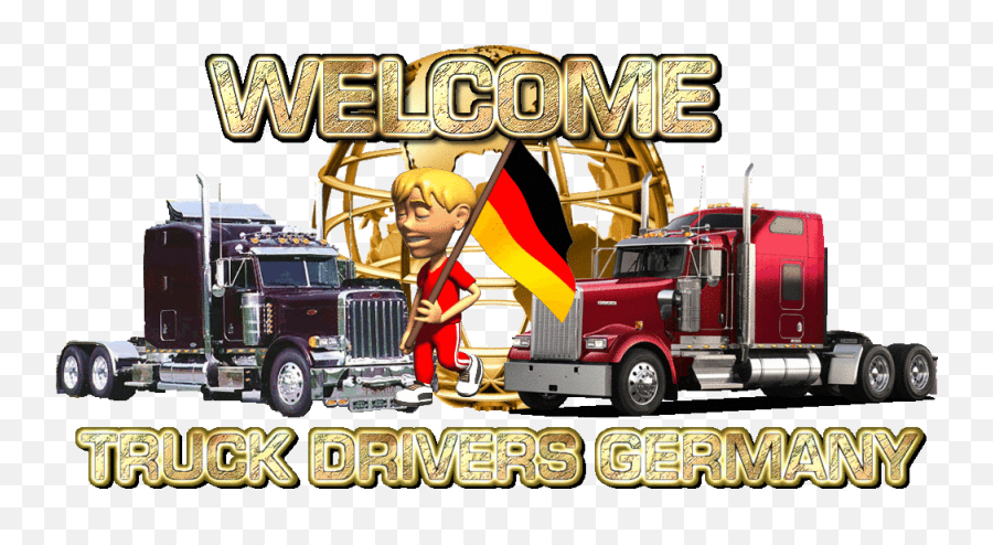 Truckdrivers Germany Moving Van Logo Freight Truck - Cloudygif Commercial Vehicle Emoji,Moving Truck Emoji