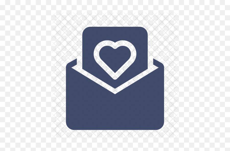 Love Letter Icon Of Glyph Style - Horizontal Emoji,Letter Money Ring Bride Emoji