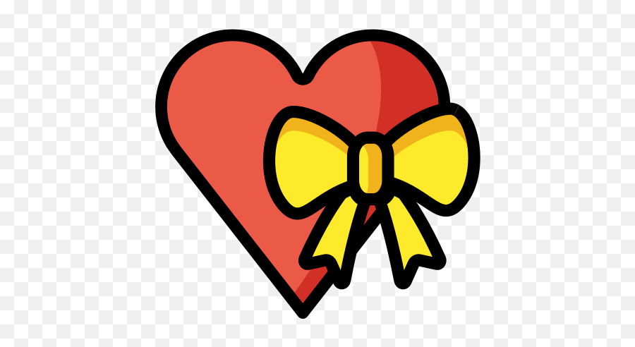 Heart With Ribbon - Herz Mit Schleife Emoji,Bow Emoji