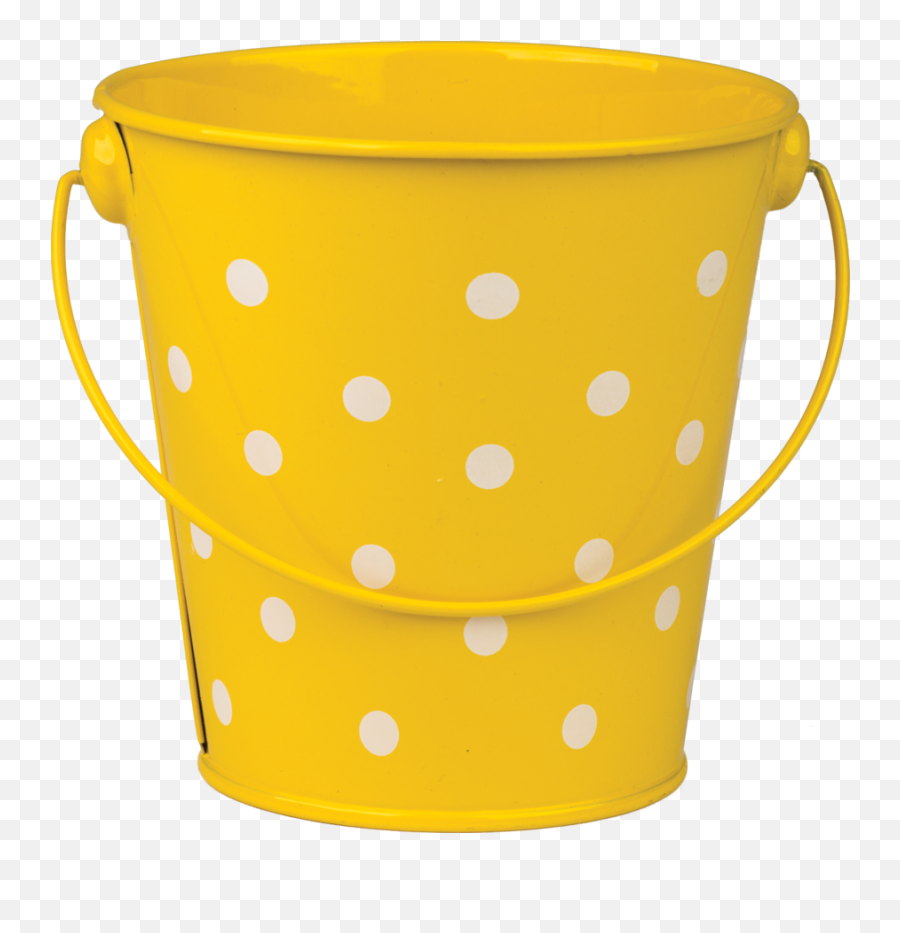 Yellow Polka Dots Bucket - Serveware Emoji,Paint Bucket Emoji