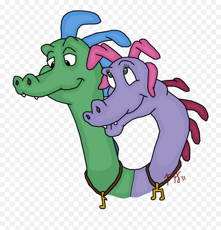 Zak And Wheezie By - Dragon Tales Wheezie Clipart Full Dragon Tales No Background Emoji,Glee Emoji