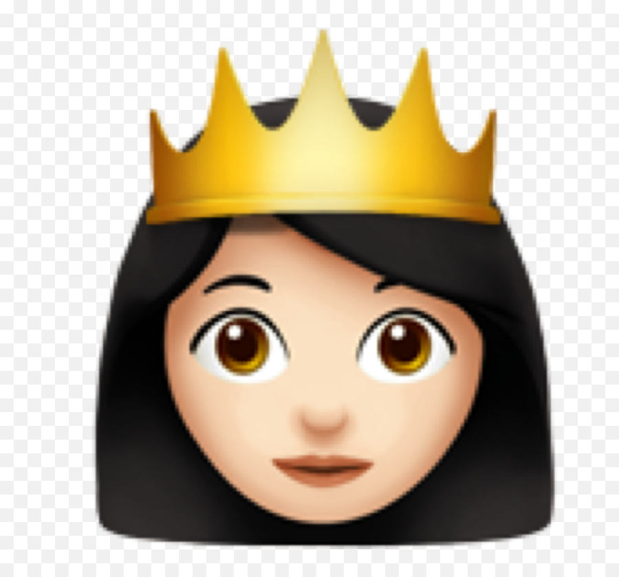 Princess Crown Emoji Emoticon - Girl With Crown Emoji,Crown Emoji
