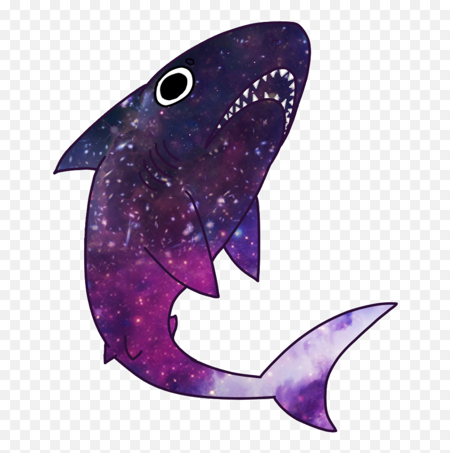 Galaxy Shark Sticker - Fish Emoji,Shark Emoji