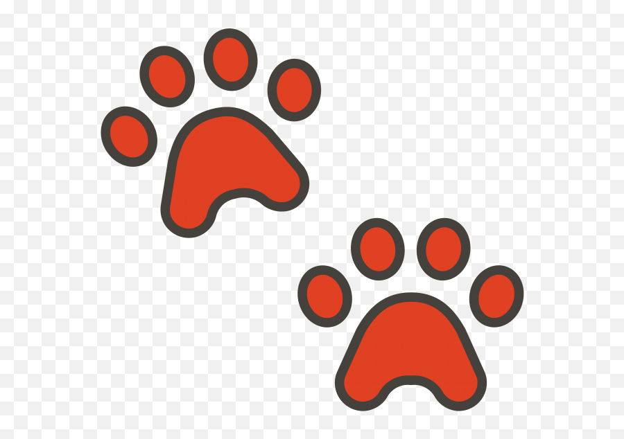 Paw Prints Emoji Clipart - Puppy Footprint,Tiger Bear Paws Emoji