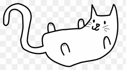Simple Cat Drawing - Cat Line Drawing Transparent Emoji,Ways To Draw Chibi Emotions
