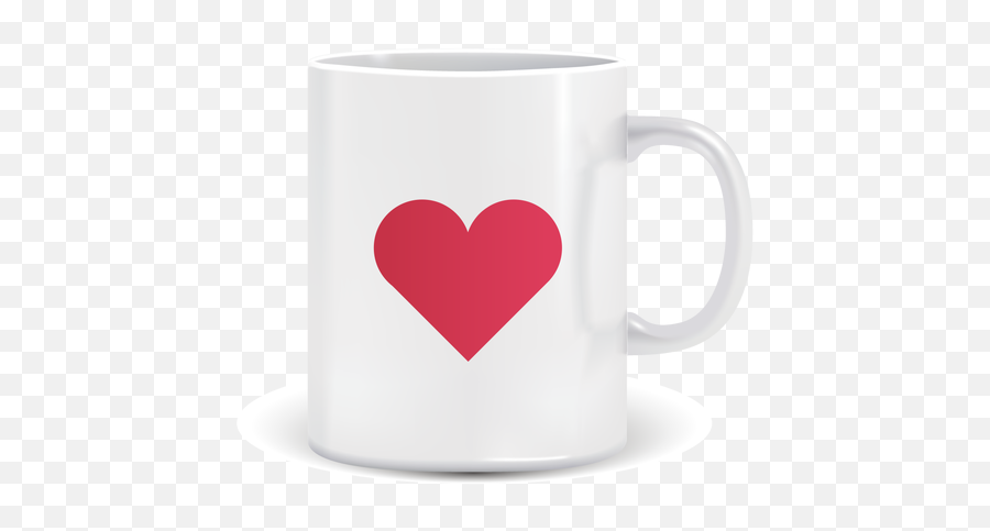 Coffee Mug With Heart Icon - Transparent Png U0026 Svg Vector File Caneca Coração Desenho Png Emoji,Emoji Mugs