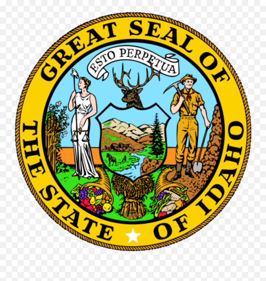 A Thanksgiving Symbol - Seal Idaho State Flag Emoji,Cornucopia Or Horn Of Plenty Emoticon To Copy + Paste
