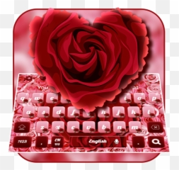Red Rose Heart Keyboard Theme - Garden Roses Emoji,Pink Rose Emoticon Meaning