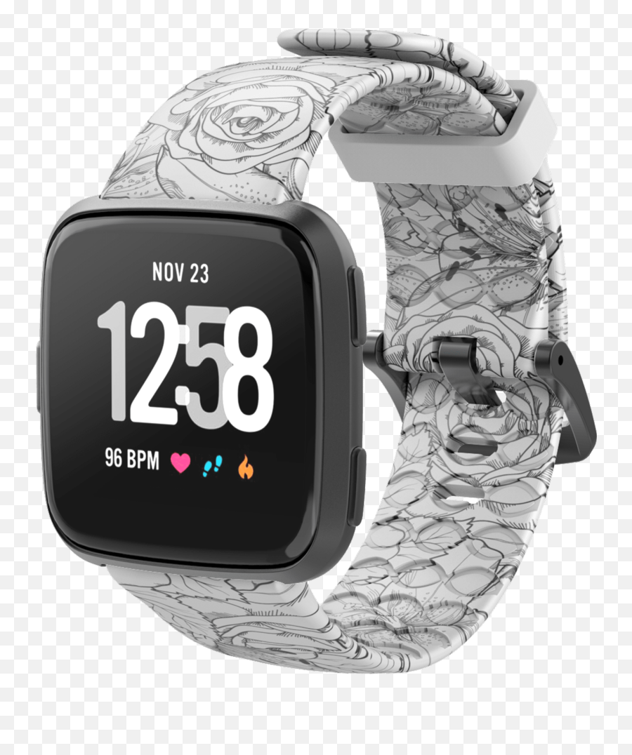 Winter Rose Fashion Fitbit Versa Watch - Watch Strap Emoji,Amanda Knox Emotion