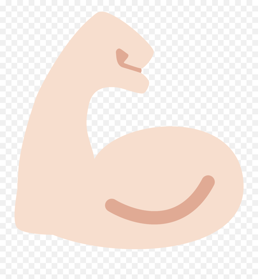 Flexed Biceps Emoji With Light Skin - Dot,Bicep Emoji