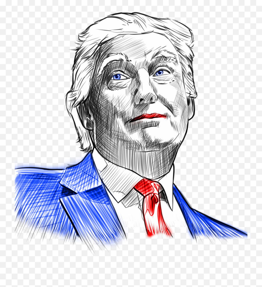 Our Priority Is To Present Donald Trump - Donald Trump Sketch Png Emoji,Image Donald Trump Emoticon