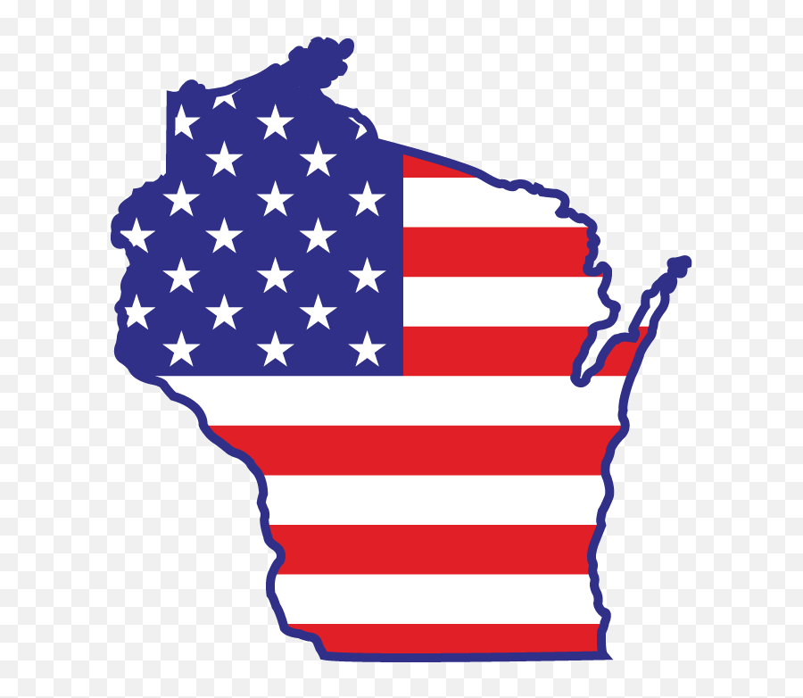 State Outline Of Wisconsin - Wisconsin American Flag Png Emoji,Hank Hill Emoji