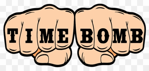 A Bombing Tee For Bombers Saying Time Bomb Tshirt Design Clock Fist Hands Punch Timer Blast Carry - All Pouch Fist Emoji,Fist Drawing Emoticon