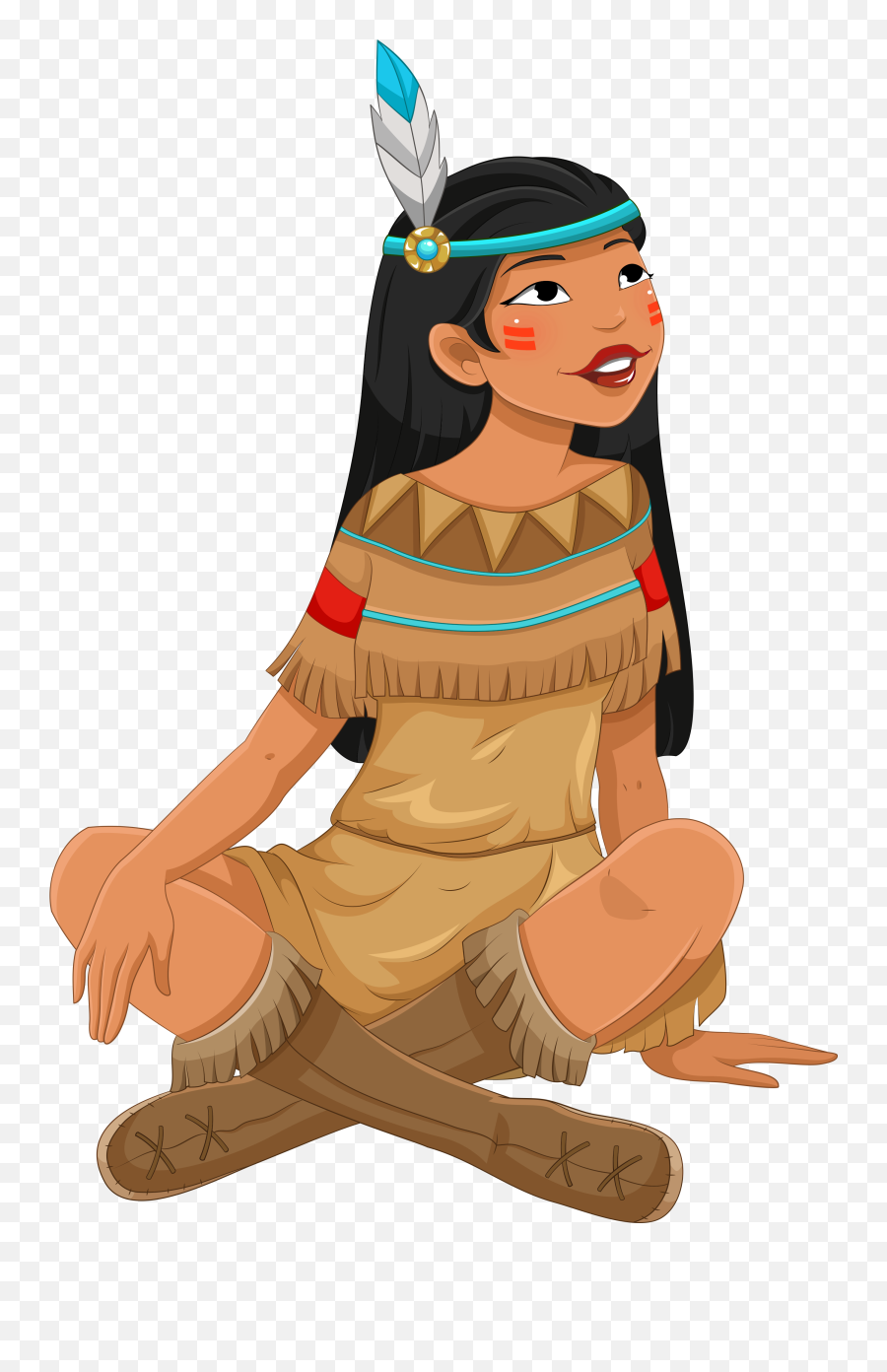 Transparent Native American Girl - Transparent Native American Girl Clipart Emoji,American Indian Emoji