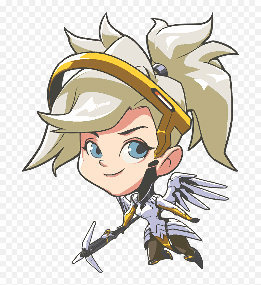 Mercy Healer Mercyow Sticker By Ari Nicki Eilish - Overwatch Mercy Cute Spray Emoji,Emoji Healer Transparent