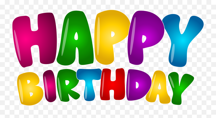 Happy Birthday Png Text Transparent - Color Gradient Emoji,Happy Birthday Emoji Texts